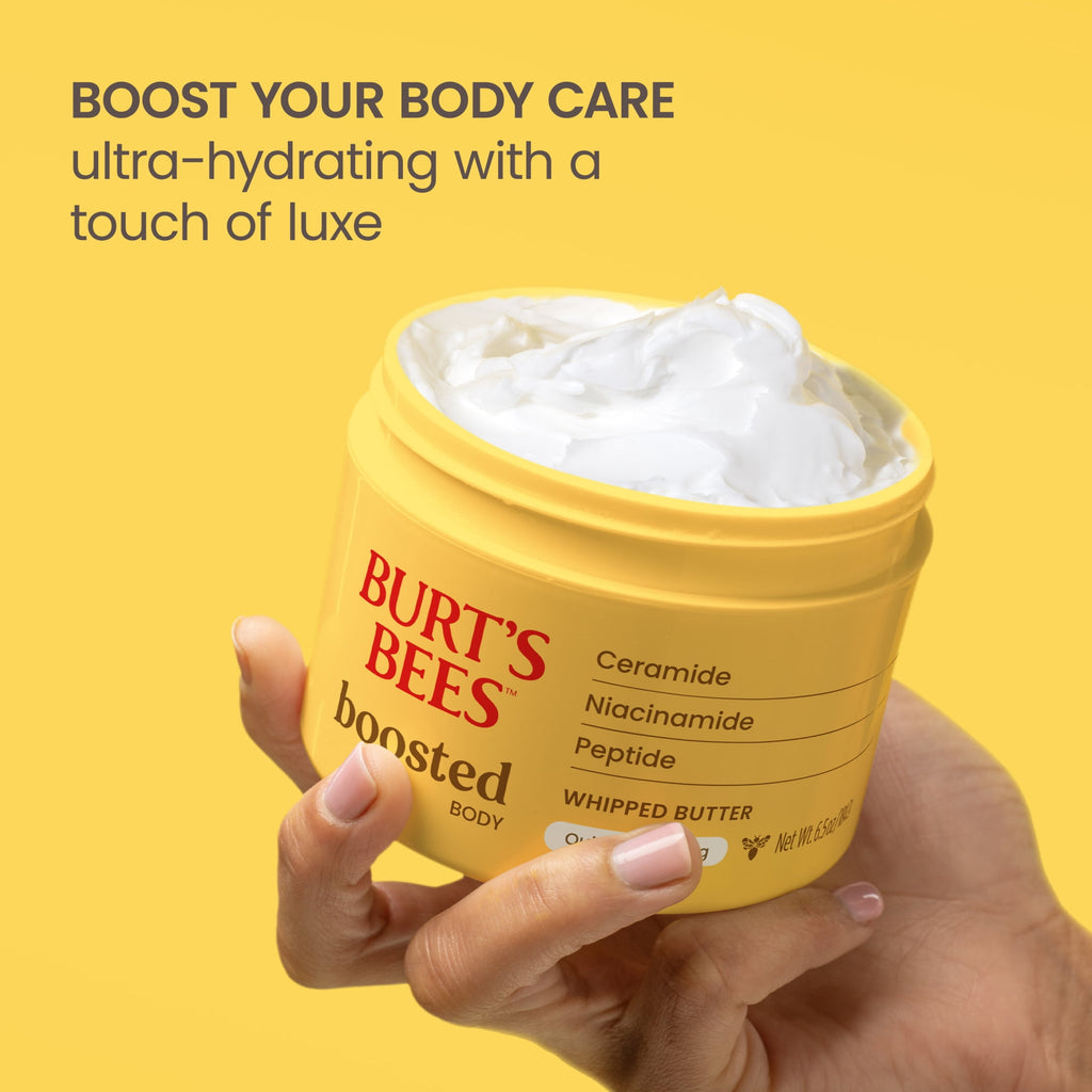 Burt's Bees Boosted Body Whipped Butter Moisturizing Lotion, 24 Hour Moisture 6.5 oz. Jar