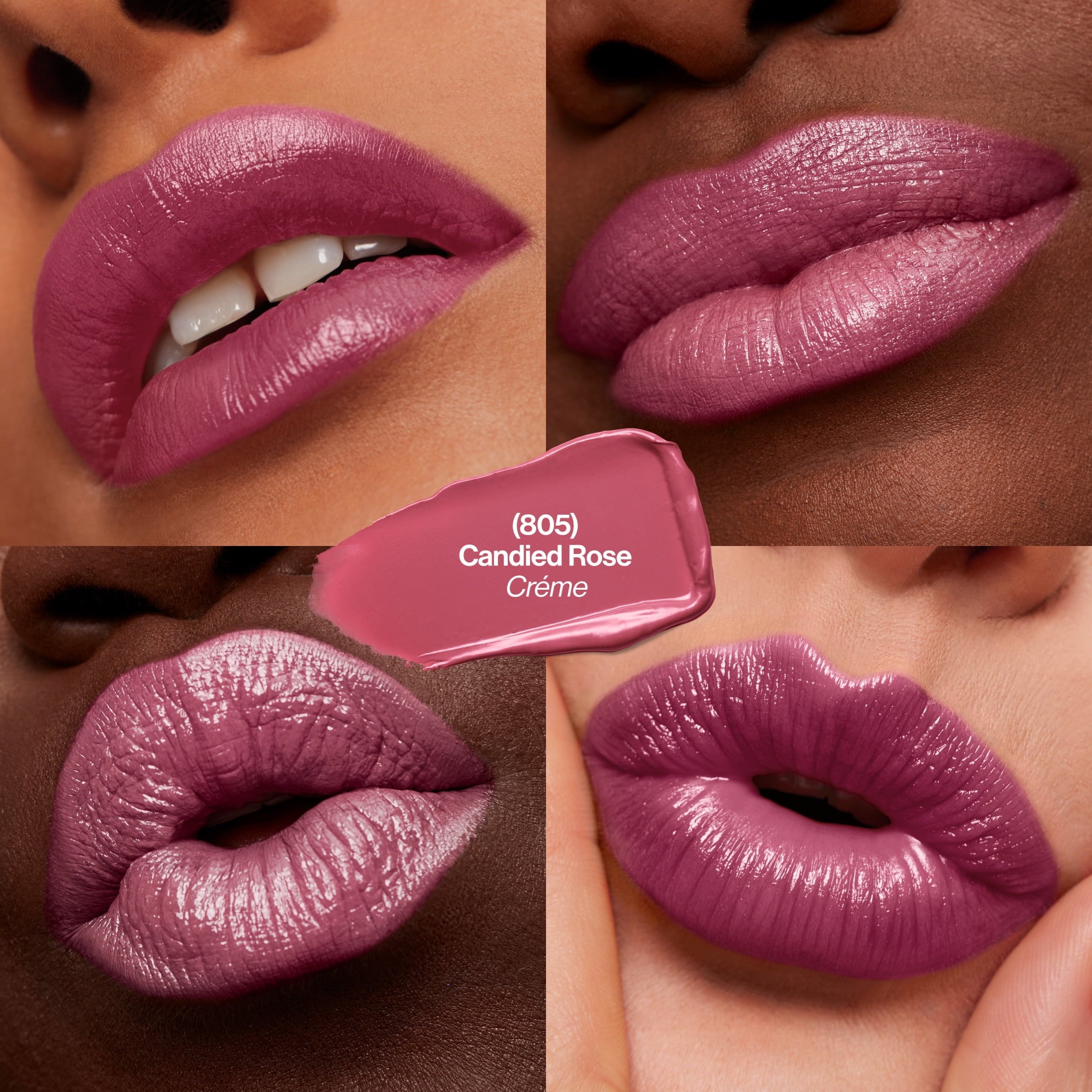 Revlon Super Lustrous Creme Lipstick, Creamy Formula, 805 Candied Rose, 0.15 oz