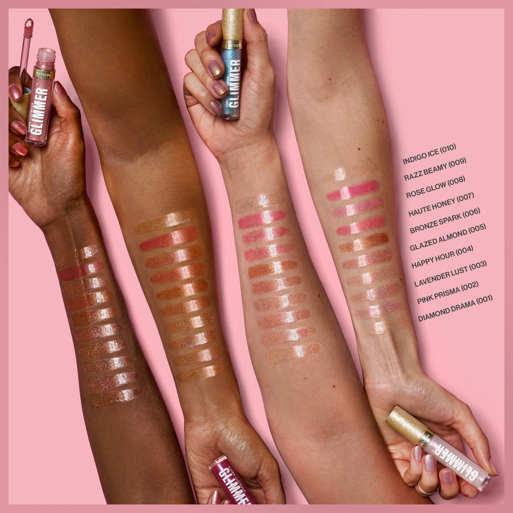 Revlon Super Lustrous Glimmer High-Shine Lip Gloss, 004 Happy Hour, 0.13 fl oz