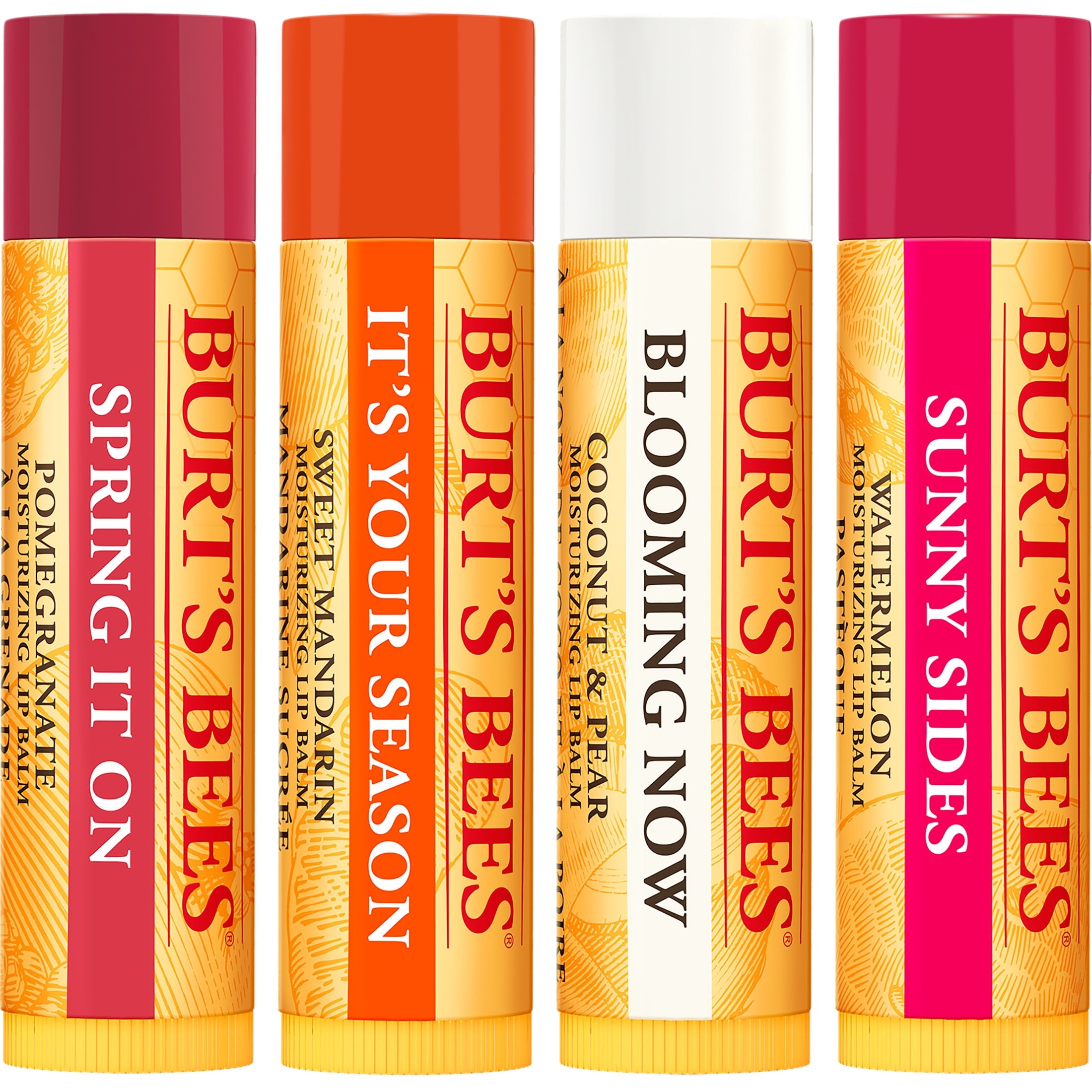Burt's Bees Beeswax Bounty Just Picked Lip Balm Gift Set, 4-Pack, 0.15 oz.