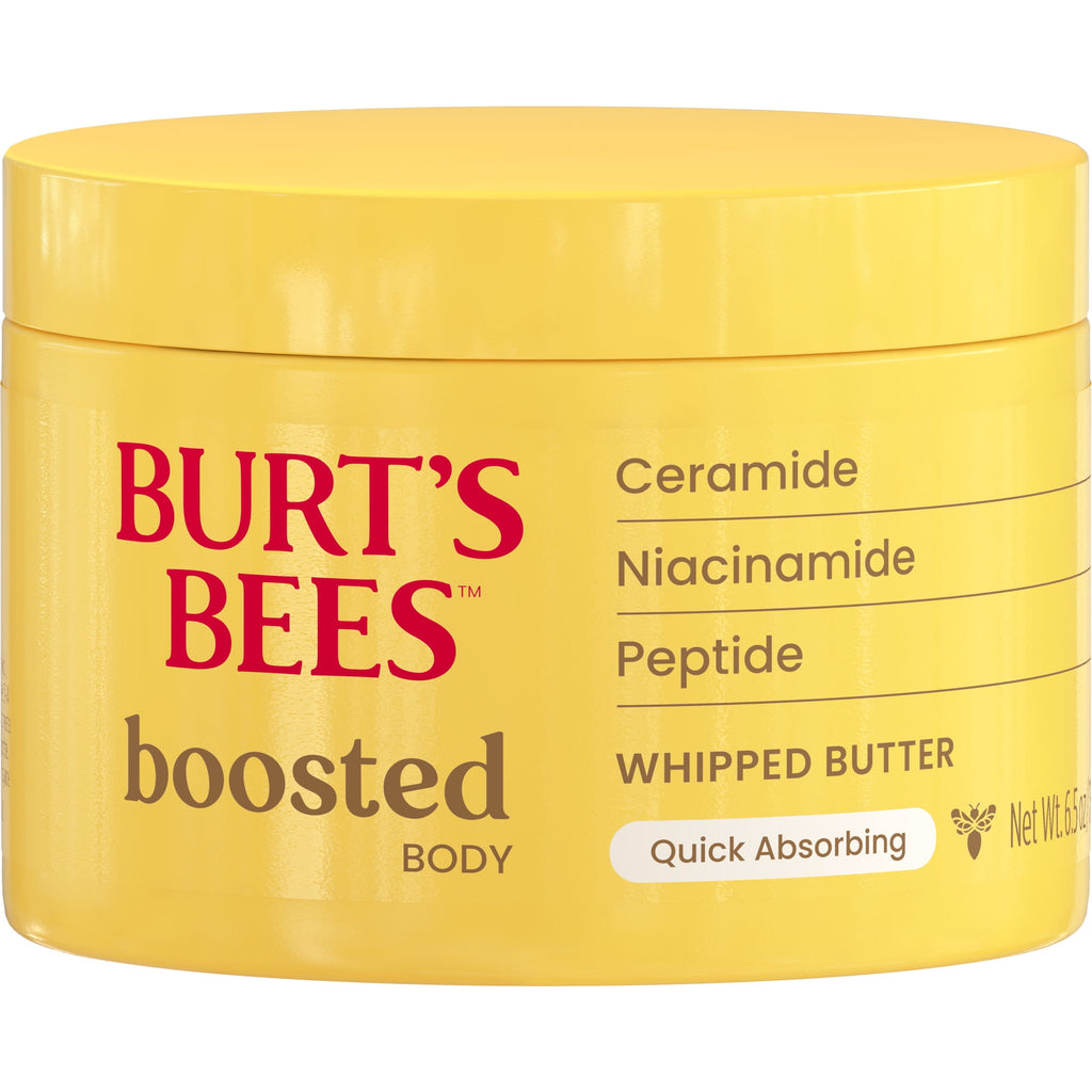Burt's Bees Boosted Body Whipped Butter Moisturizing Lotion, 24 Hour Moisture 6.5 oz. Jar