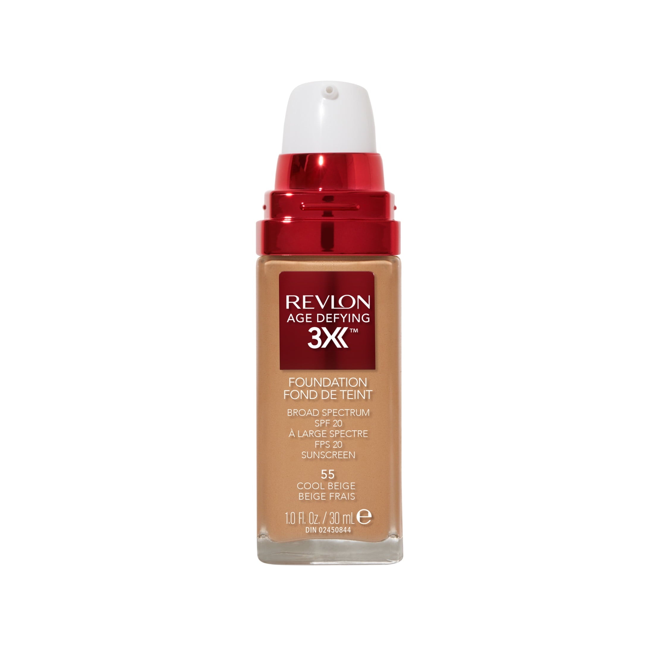 Revlon Age Defying 3X Cream Foundation Makeup, SPF 20, Cool Beige, 1 fl oz
