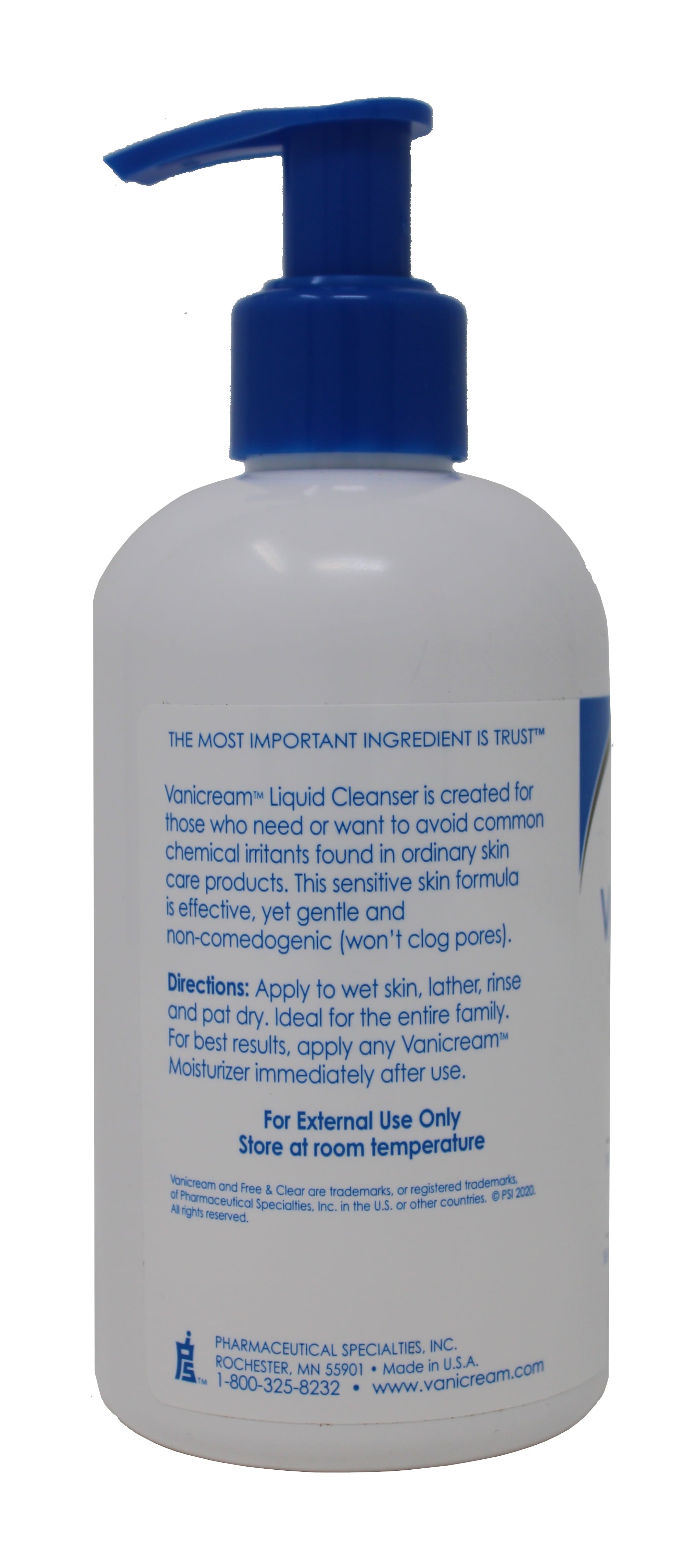 Vanicream Free and Clear Liquid Cleanser 8 Oz