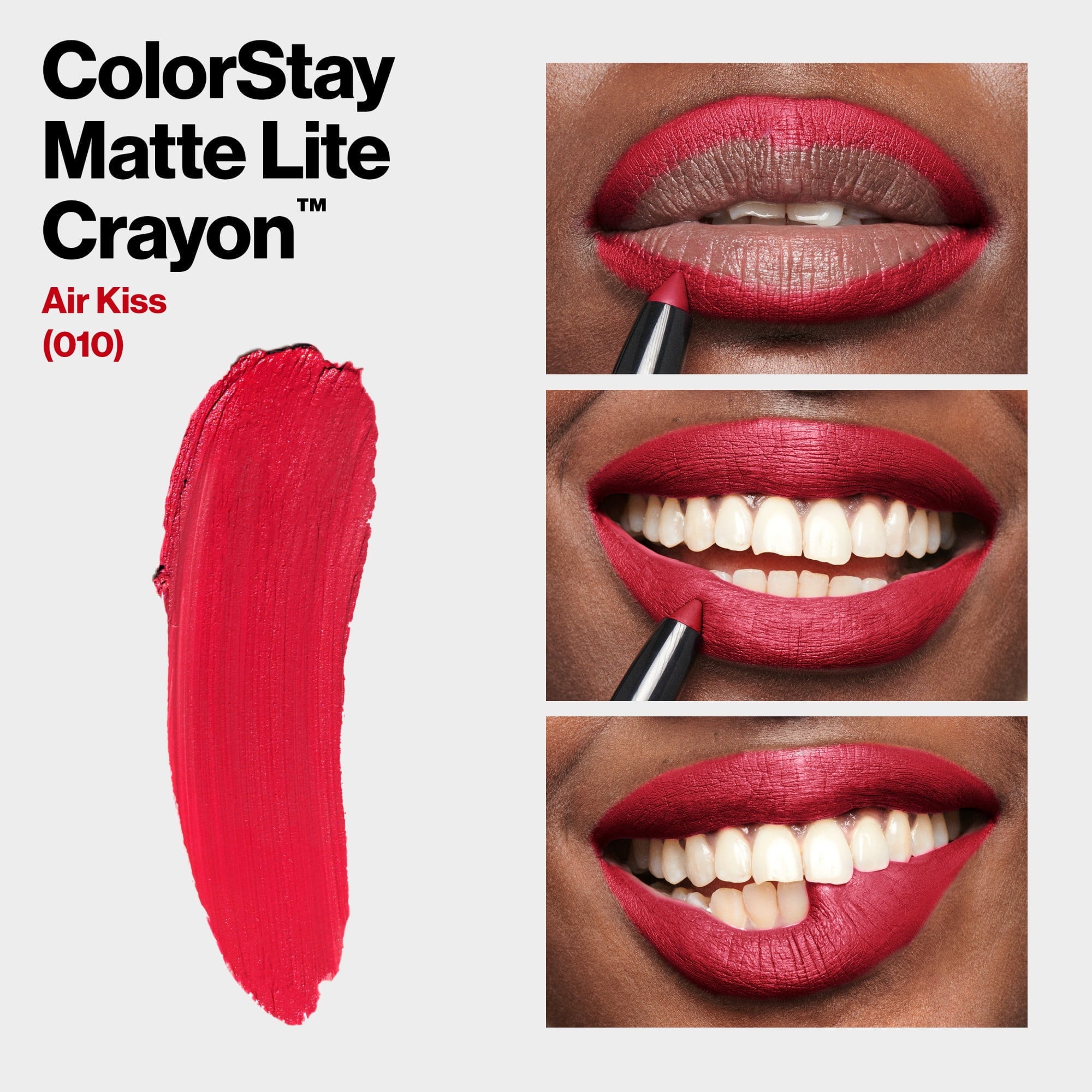 Revlon ColorStay Matte Lite Crayon Lightweight Lipstick, 010 Air Kiss