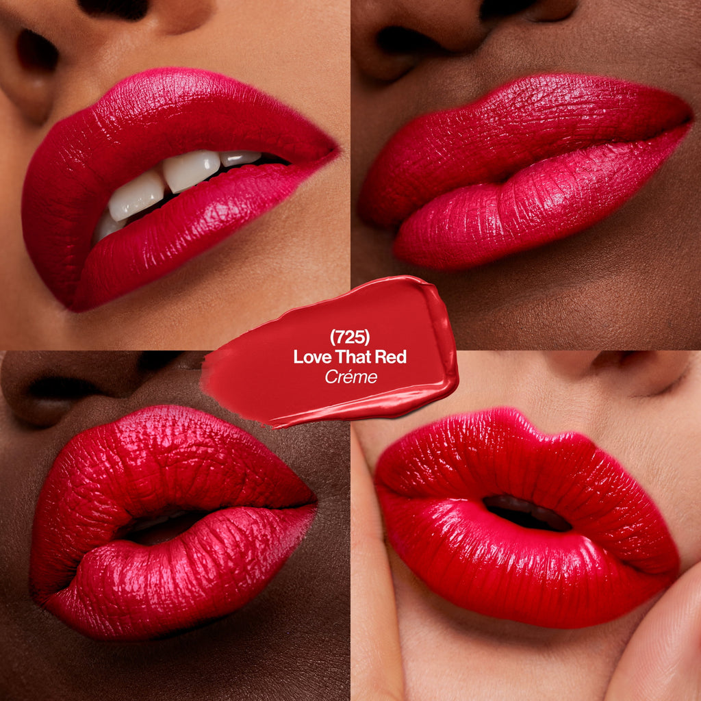Revlon Super Lustrous Creme Lipstick, Creamy Formula, 725 Love That Red, 0.15 oz