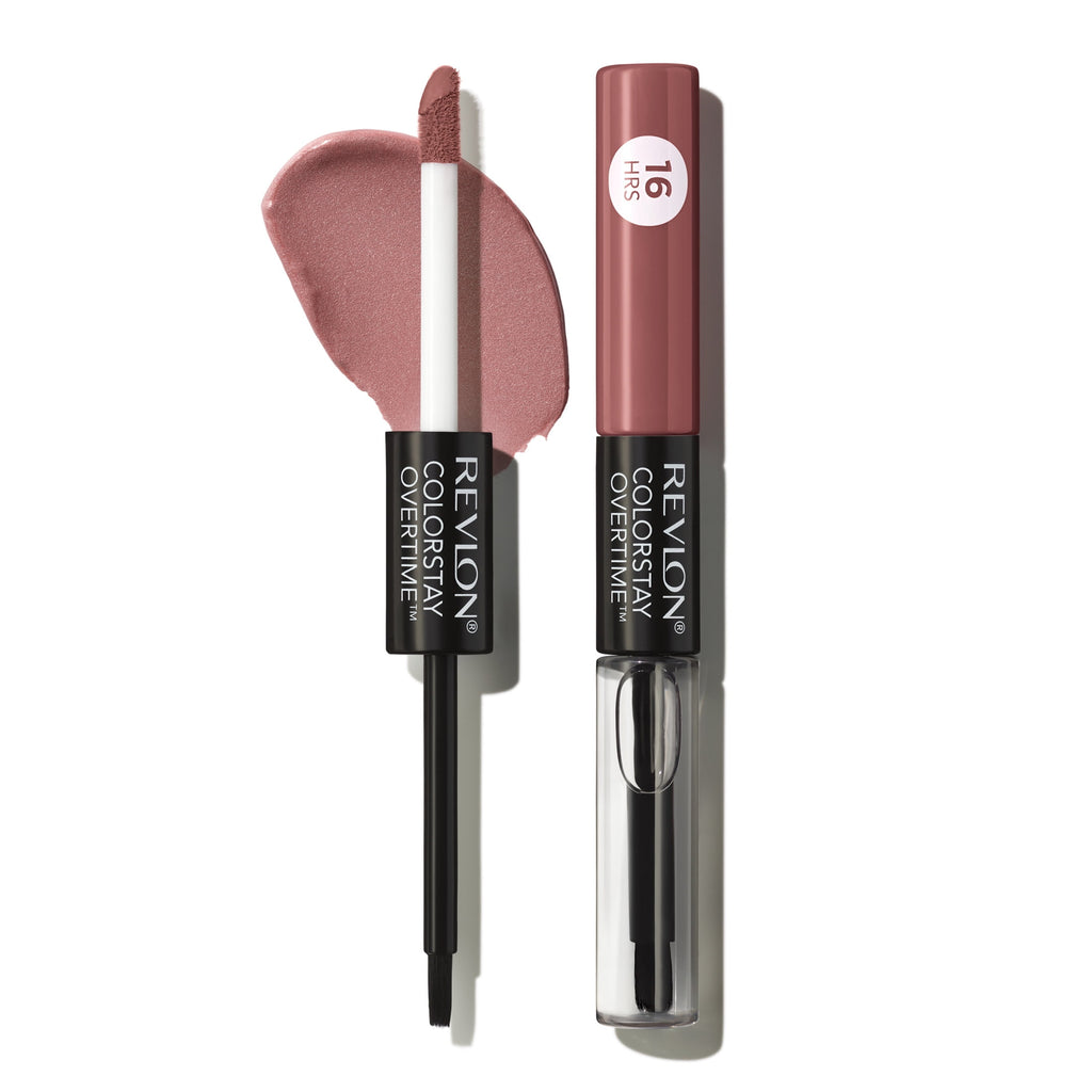 Revlon ColorStay Overtime Longwearing Gloss Lipstick with Vitamin E, 320 Faithful Fawn, 0.07 fl oz