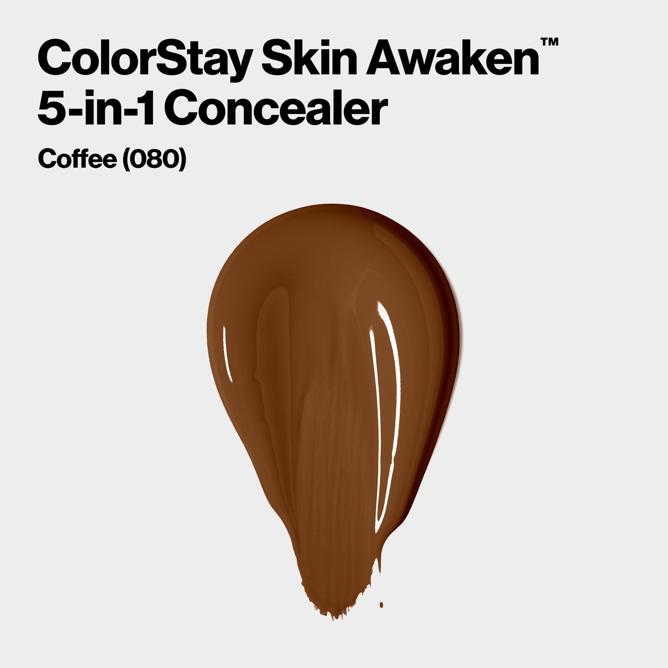 Revlon ColorStay Skin Awaken Cream Concealer Makeup, Longwear, 080 Coffee, 0.27 fl oz