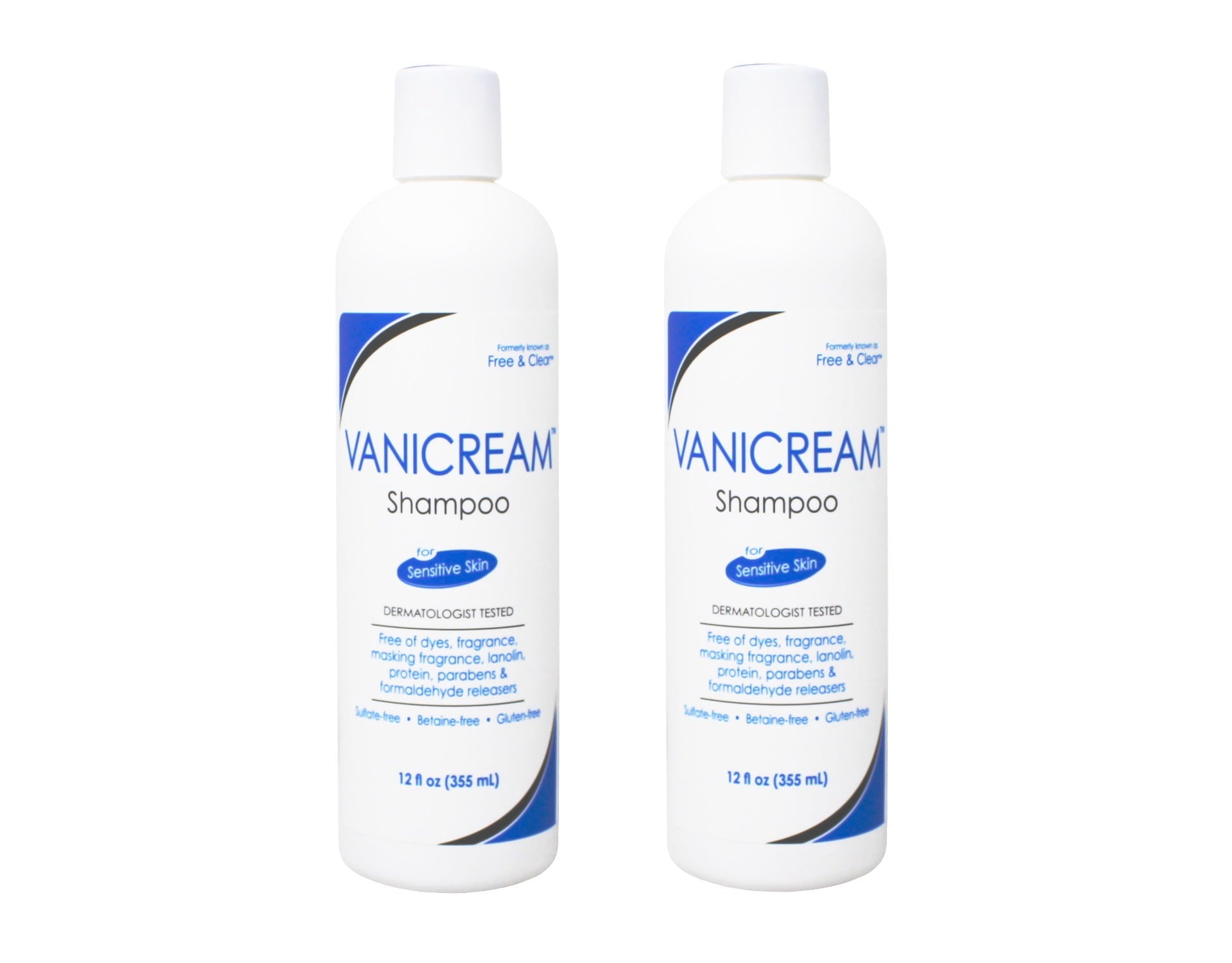 Vanicream Hair Shampoo for Sensitive Skin , 12 FL OZ - 2 Pack